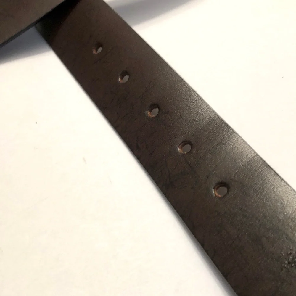 Leather Plus Brown Silver Spanish Leather Belt size 32